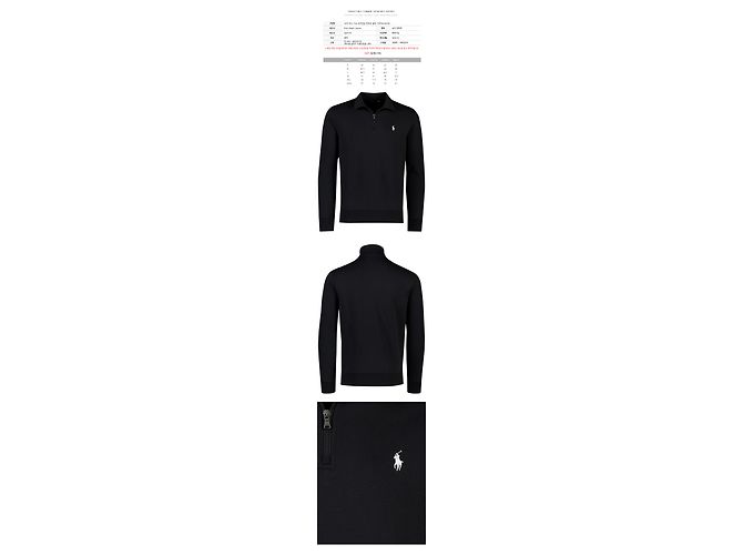 Ralph Lauren Embroidered Half-Zip Sweatshirt Black - view 2