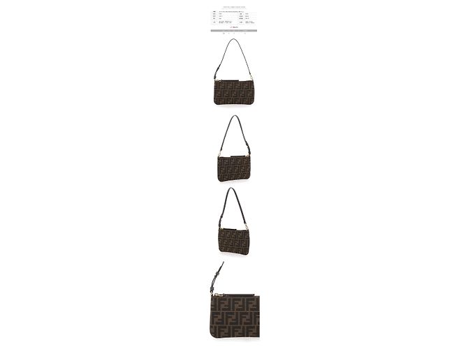Fendi Bolso baguette de jacquard marrón Castaño - vista 2