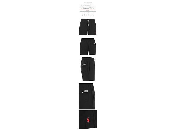 Ralph Lauren Pantaloncini da bagno classici con ricamo Pony Nero - vista 2