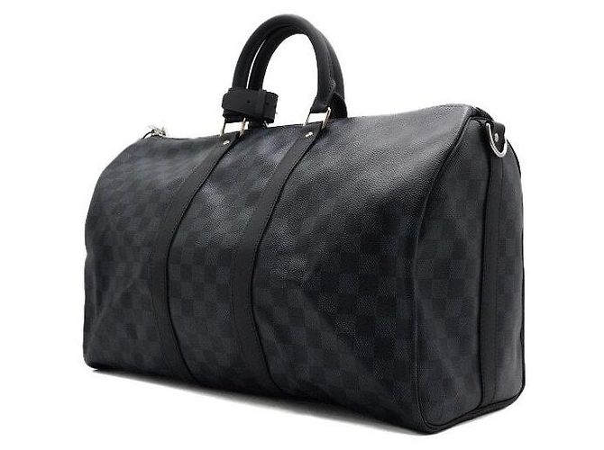 Louis Vuitton Borsa a mano e a tracolla Keepall Bandouliere Damier Cobalt Blu - vista 2