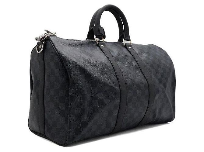 Louis Vuitton Borsa a mano e a tracolla Keepall Bandouliere Damier Cobalt Blu - vista 3