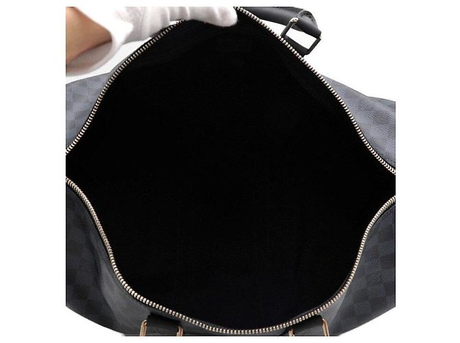 Louis Vuitton Borsa a mano e a tracolla Keepall Bandouliere Damier Cobalt Blu - vista 5