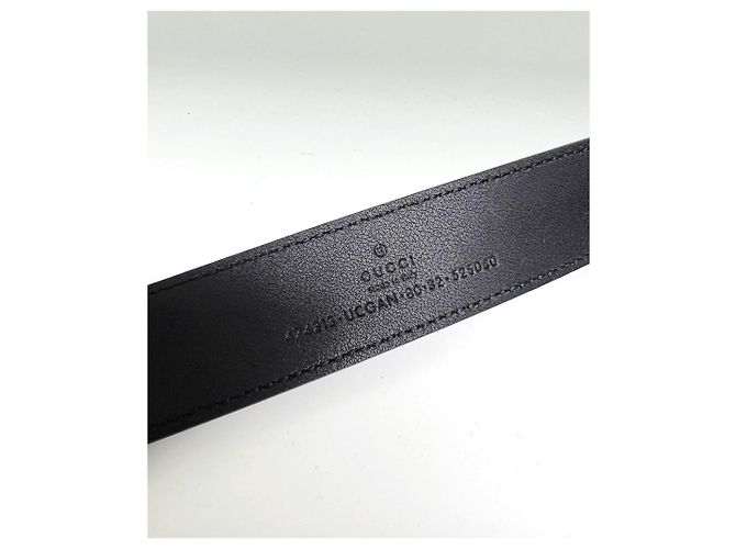 Gucci Cintura in pelle goffrata Nero - vista 16