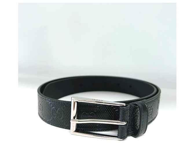 Gucci Cintura in pelle goffrata Nero - vista 17