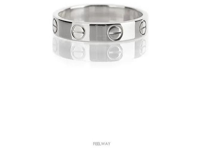 Anello Cartier Love Band in oro bianco 18K - vista 4