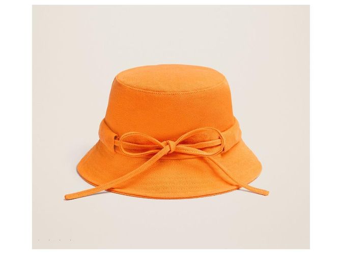 Jacquemus Gorro Bucket Unisex Naranja - vista 3