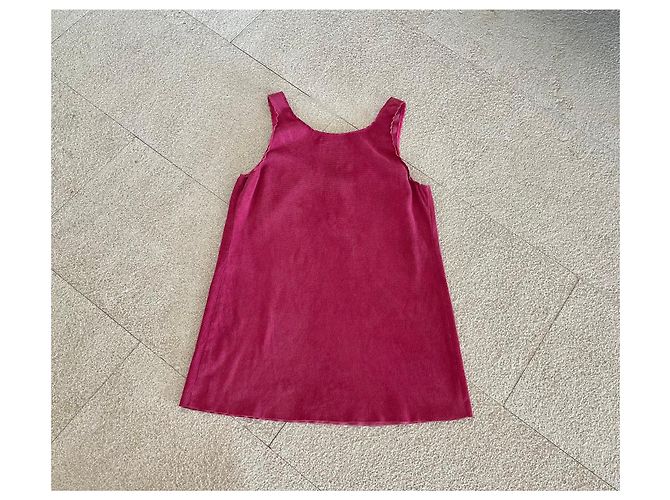 Stouls Canotta Framboise in Pelle Velluto Microperforata Rosa - vista 11