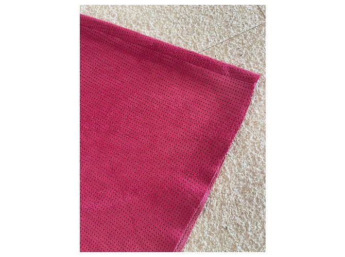 Stouls Canotta Framboise in Pelle Velluto Microperforata Rosa - vista 12