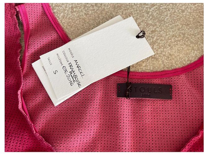 Stouls Canotta Framboise in Pelle Velluto Microperforata Rosa - vista 6