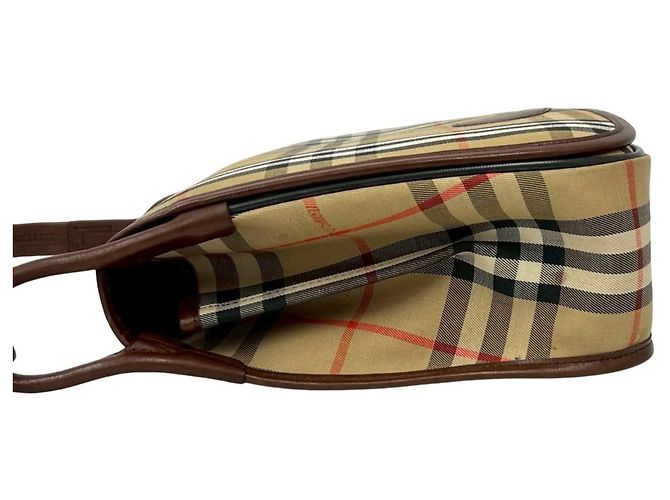 Burberry Vintage Nova Check Schultertasche Braun Beige - Ansicht 5
