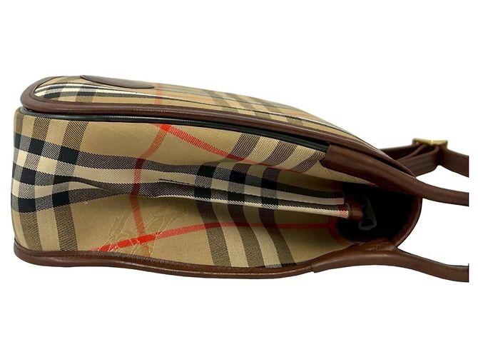 Burberry Vintage Nova Check Schultertasche Braun Beige - Ansicht 6