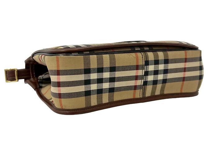 Burberry Vintage Nova Check Schultertasche Braun Beige - Ansicht 7