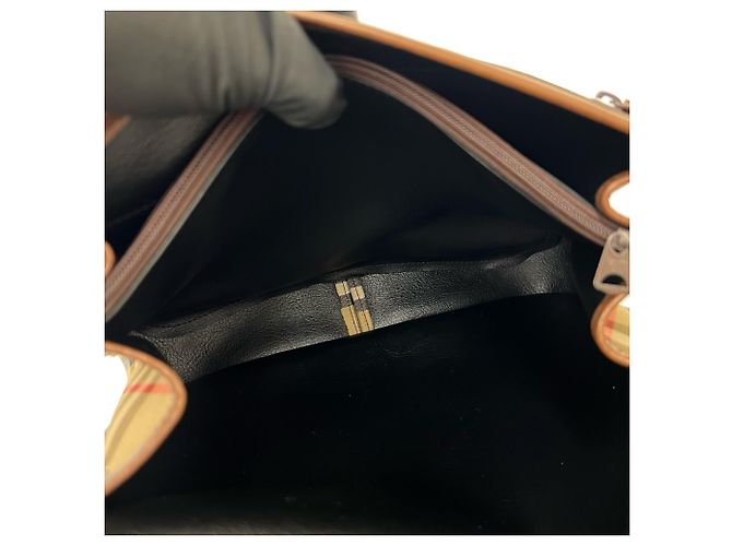 Burberry Vintage Nova Check Schultertasche Braun Beige - Ansicht 9