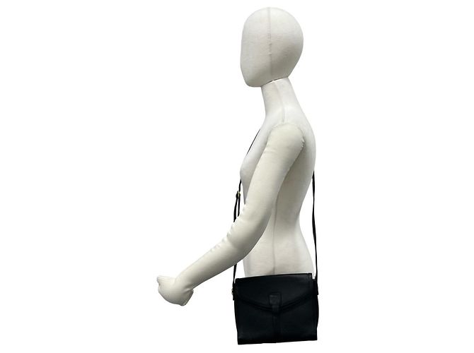 Borsa a tracolla in pelle Burberry Shadow Horse Logo Nero - vista 2
