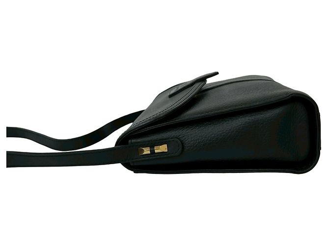 Borsa a tracolla in pelle Burberry Shadow Horse Logo Nero - vista 5