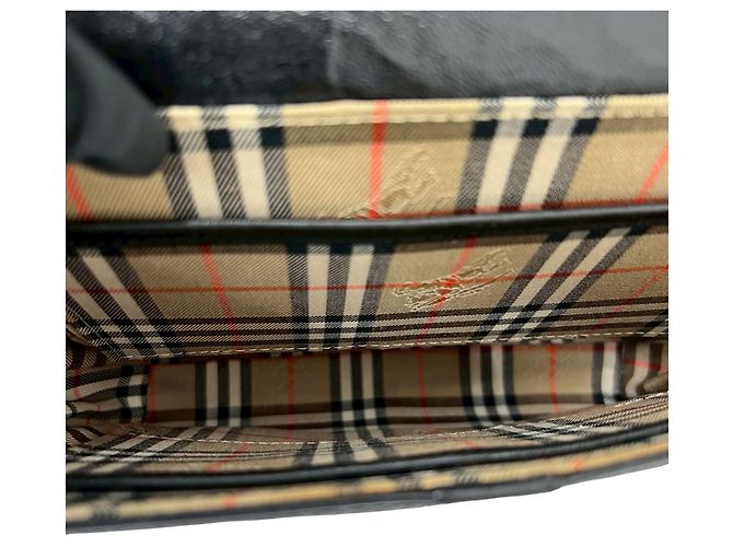 Borsa a tracolla in pelle Burberry Shadow Horse Logo Nero - vista 9