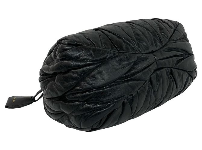 Miu Miu Matelassé Leder 2-Way Handtasche Schwarz - Ansicht 7