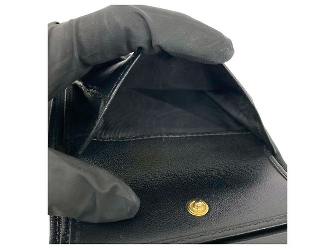 Miu Miu Tarjetero mini bi-fold de piel negra Negro - vista 10