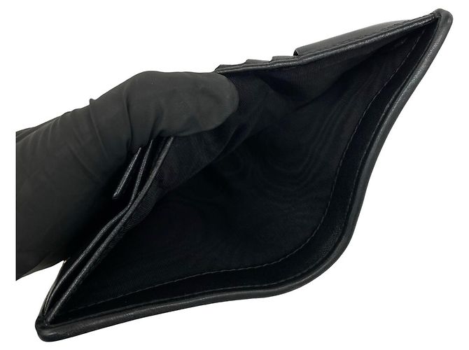 Miu Miu Tarjetero mini bi-fold de piel negra Negro - vista 8
