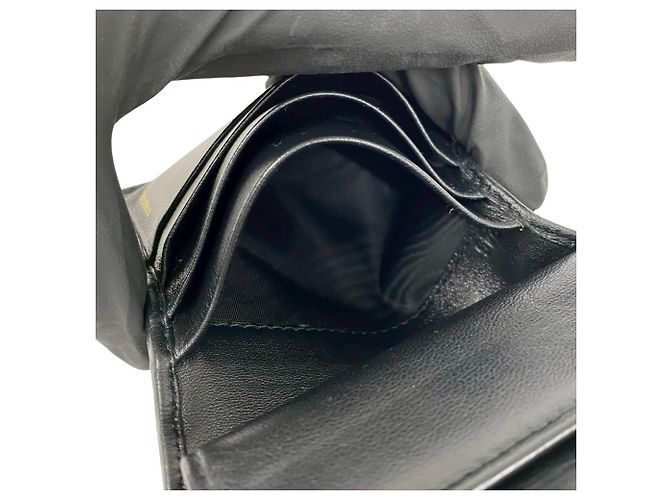 Miu Miu Tarjetero mini bi-fold de piel negra Negro - vista 9