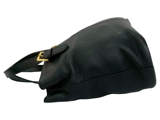 Burberry Vintage Logo Hardware Nova Check Lederhandtasche Schwarz - Ansicht 5