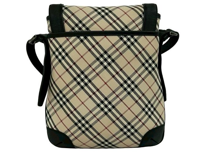 Bolsa de Ombro Burberry em Lona e Couro com Padrão Nova Check e Fecho Turnlock Preto Bege - vista 3