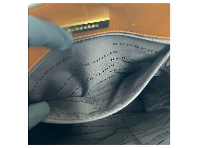 Burberry Nova Check Shadow Horse Pattern Tote Bag Braun Beige - Ansicht 10