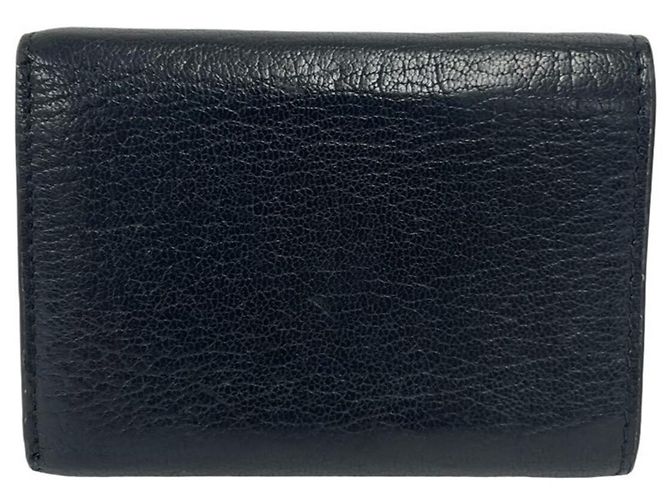 Cartera tri-fold Miu Miu de piel negra Negro - vista 2