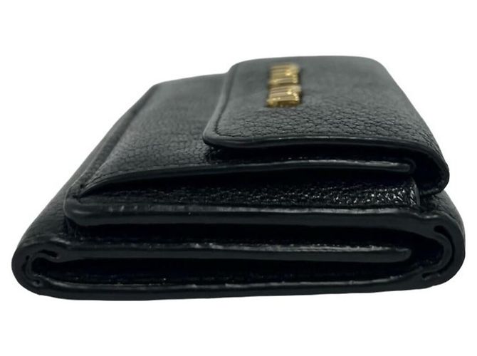 Cartera tri-fold Miu Miu de piel negra Negro - vista 4