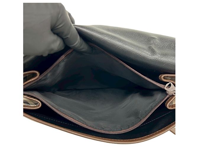 Borsa a tracolla Burberry Nova Check Shadow Horse Pattern Marrone Beige - vista 10