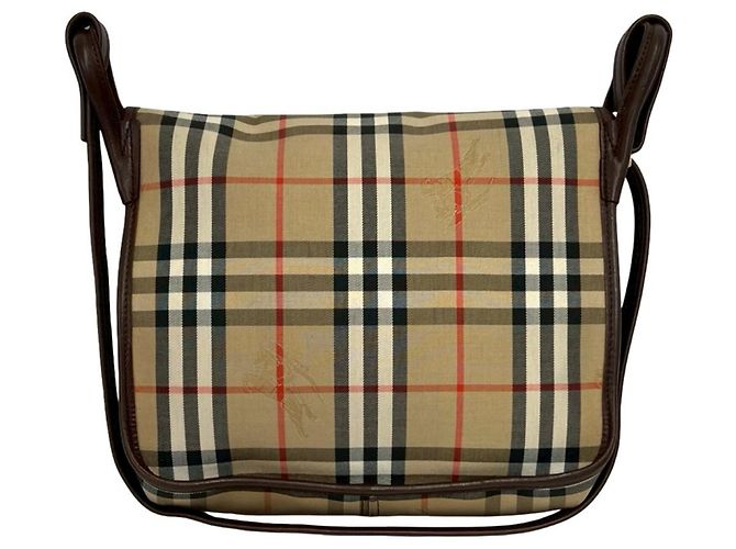 Borsa a tracolla Burberry Nova Check Shadow Horse Pattern Marrone Beige - vista 3