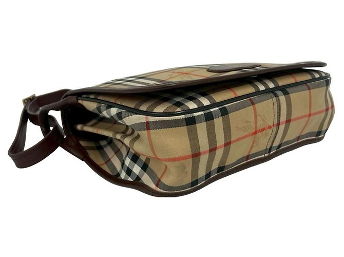 Borsa a tracolla Burberry Nova Check Shadow Horse Pattern Marrone Beige - vista 7