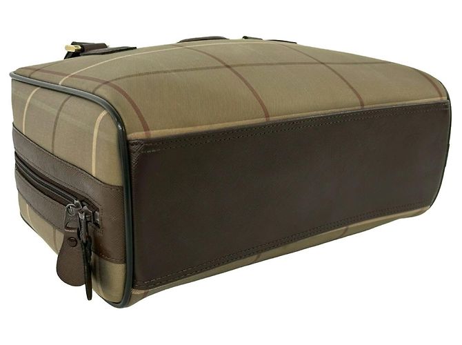 Borsa a mano Burberrys Shadow Horse Nova Check in tela e pelle Marrone Cachi - vista 7