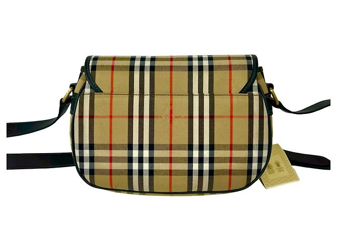 Burberry Vintage Nova Check Schultertasche Schwarz Beige - Ansicht 3