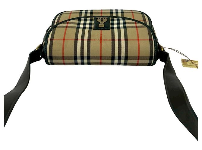 Burberry Vintage Nova Check Schultertasche Schwarz Beige - Ansicht 4