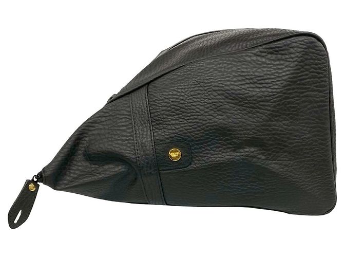 Burberry Vintage Logo Nova Check Pattern Leder Boston Bag Schwarz - Ansicht 5
