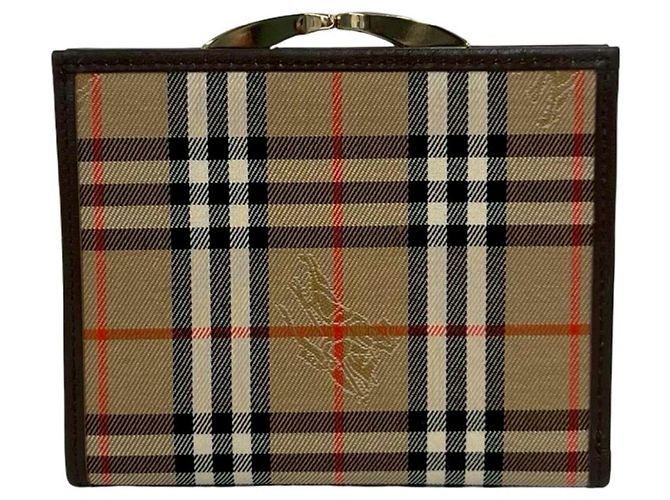 Cartera bi-fold Burberry Nova Check Shadow Horse Logo Castaño Beige - vista 2