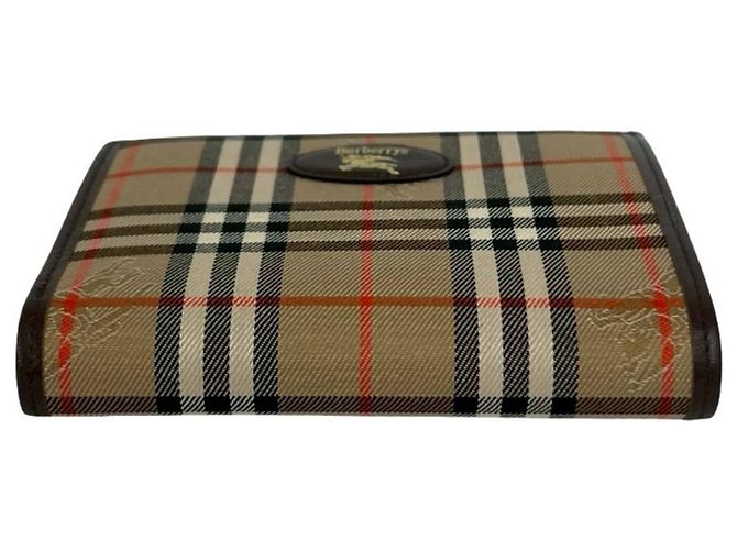 Cartera bi-fold Burberry Nova Check Shadow Horse Logo Castaño Beige - vista 6