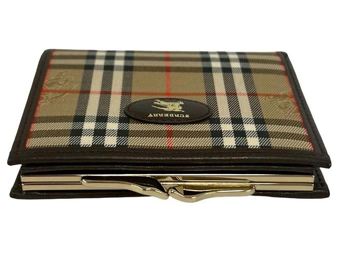 Cartera bi-fold Burberry Shadow Horse Logo Nova Check Castaño Beige - vista 3