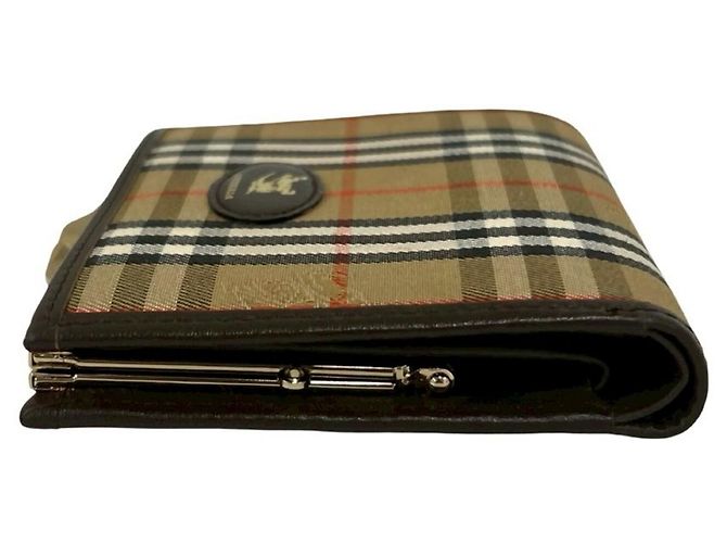 Cartera bi-fold Burberry Shadow Horse Logo Nova Check Castaño Beige - vista 4