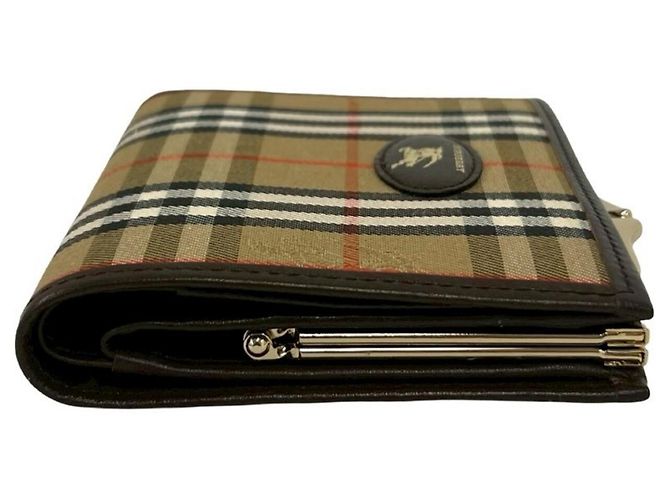 Cartera bi-fold Burberry Shadow Horse Logo Nova Check Castaño Beige - vista 5