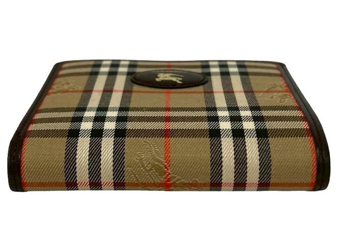 Cartera bi-fold Burberry Shadow Horse Logo Nova Check Castaño Beige - vista 6