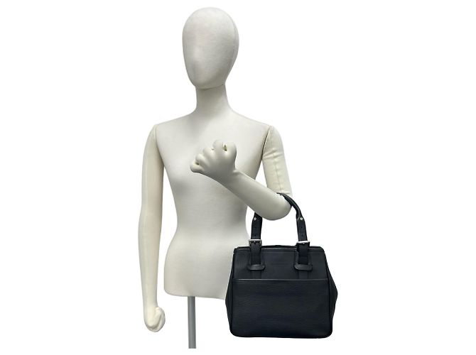 Borsa in pelle con logo Burberry impresso Nero - vista 2