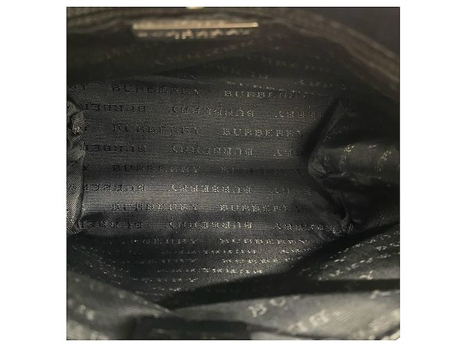 Mini borsa tote Burberry Nova Check in tela e pelle Nero Beige - vista 9