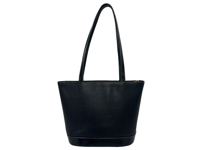 Borsa Tote in pelle Burberry Nova Check Nero - vista 3