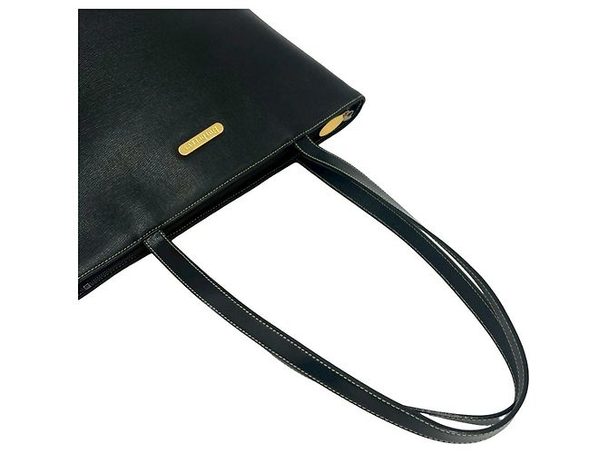 Borsa Tote in pelle Burberry Nova Check Nero - vista 4