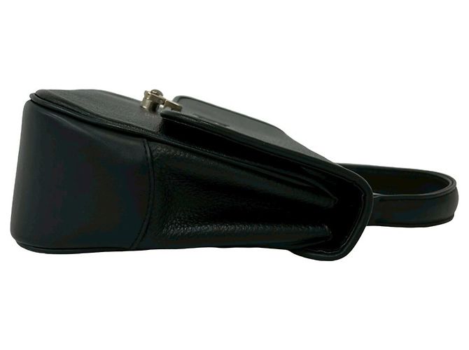 Burberry Vintage Nova Check Pattern Lederhandtasche Schwarz - Ansicht 6