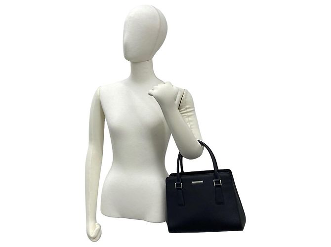 Burberry Nova Check Pattern Lederhandtasche Schwarz - Ansicht 2
