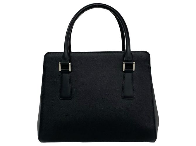 Burberry Nova Check Pattern Lederhandtasche Schwarz - Ansicht 3