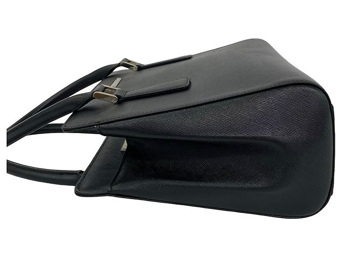 Burberry Nova Check Pattern Lederhandtasche Schwarz - Ansicht 5
